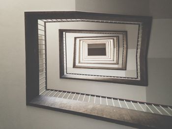 Low angle view of spiral staircase