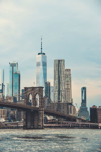 Modern buildings in city against sky