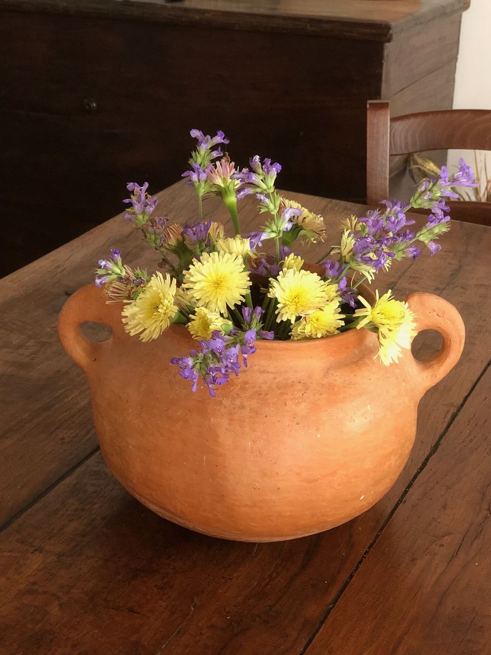 CLOSE-UP OF FLOWERING PLANT ON TABLE