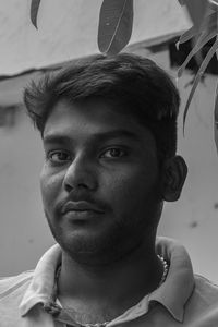 Close-up portrait of young man