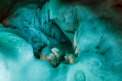 Frozen sea in cave