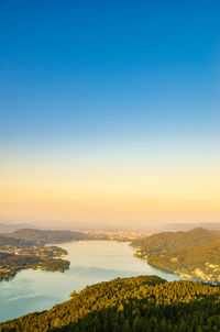 Scenic view of landscape against sky during sunset