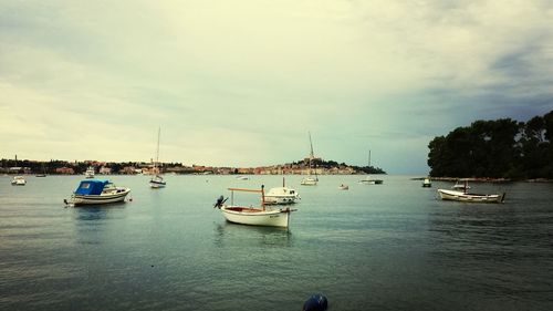 Boats in sea