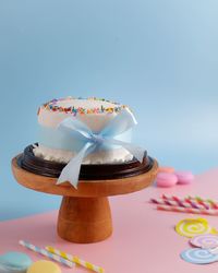 Close-up of cupcakes on table