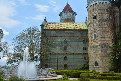 Low angle view of historical building against sky