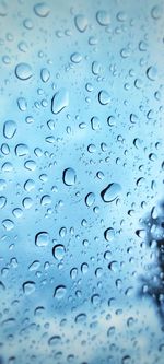 Full frame shot of wet glass window