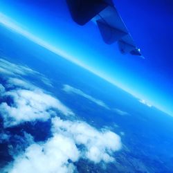 Aerial view of sea against sky