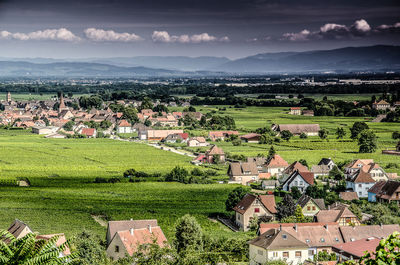 High angle view of landscape