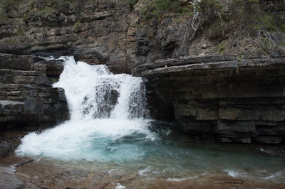 River flowing through rocks