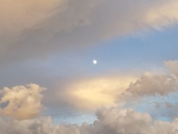 Low angle view of moon in sky