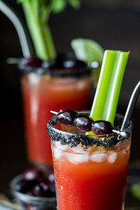 Close-up of drink on table