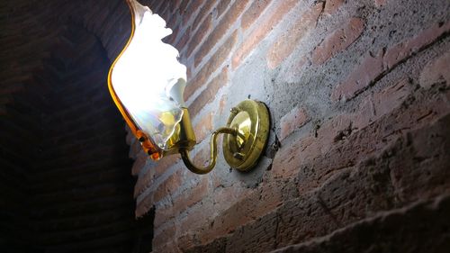 Close-up of illuminated wall