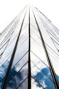 Low angle view of modern building against sky