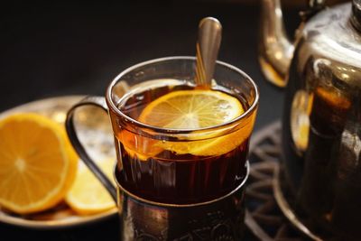 Close-up of drink on table