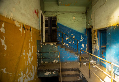 Interior of abandoned building