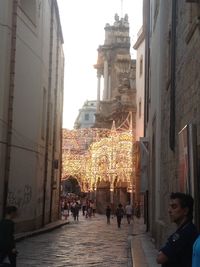 Group of people in front of building