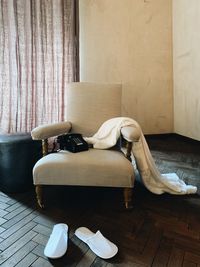 Man sleeping on sofa at home