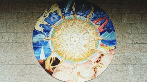 Close-up of multi colored wall