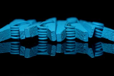 Close-up of cupcakes against black background