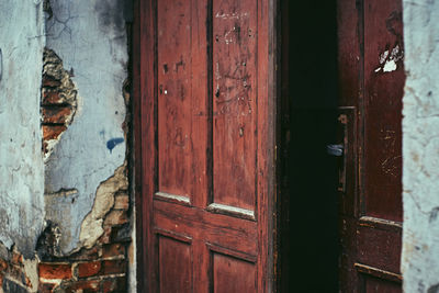 Close-up of old door