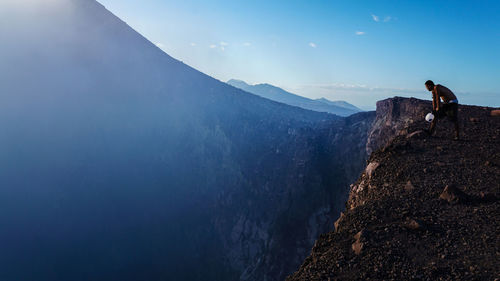 Scenic view of mountain against sky