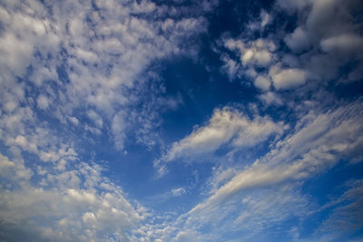 Low angle view of clouds in sky