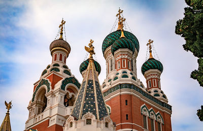 Low angle view of church against sky