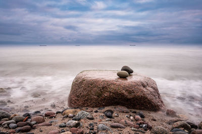 Rocks on seashore