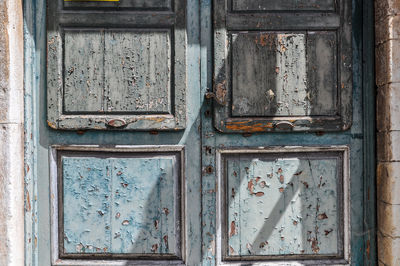 Close-up of closed door