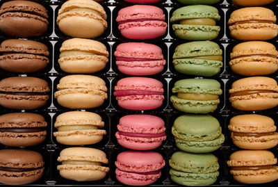 Close-up of macaroons