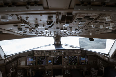 Interior of airplane