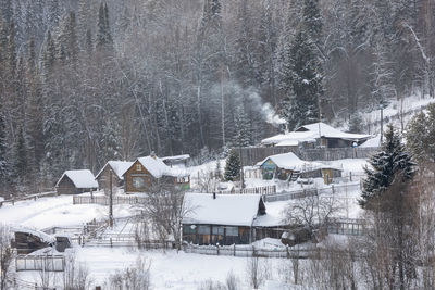 Scenic view of snow covered mountain