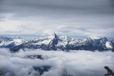 Snow covered mountain against sky