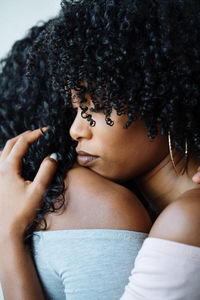 Close-up portrait of young woman