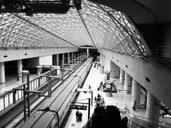 People on escalator