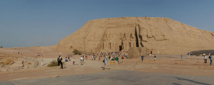 Abu simbel great temple panoramic view, egypt, africa