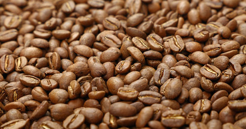 Full frame shot of roasted coffee beans