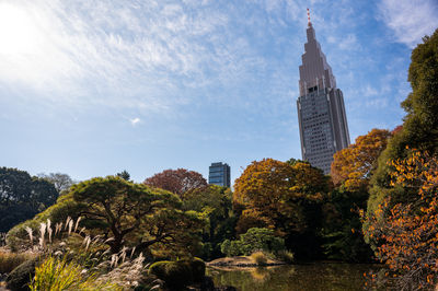 Buildings in city against sky