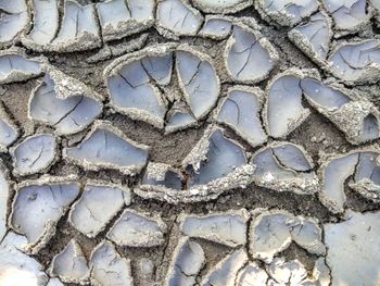 Full frame shot of snow on beach