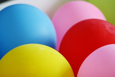 Close-up of multi colored balloons