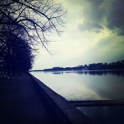 Scenic view of river against sky