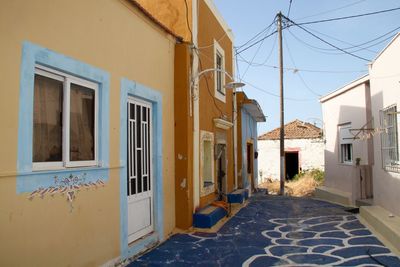 Houses against clear sky