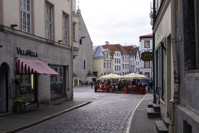 Street amidst buildings in city