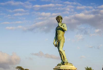Low angle view of statue