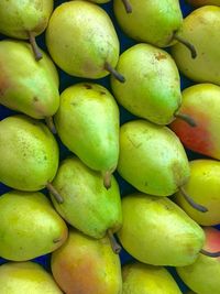 Full frame shot of pears in market for sale