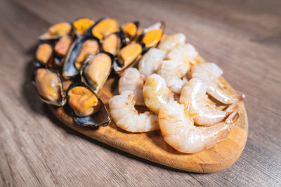 Close-up of food on table