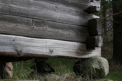 Close-up of stack of wood