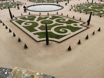 High angle view of basketball hoop