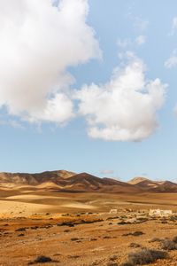 Scenic view of desert against sky