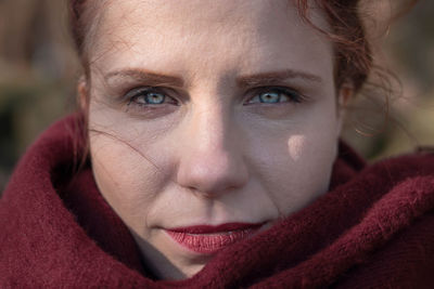 Close-up portrait of woman